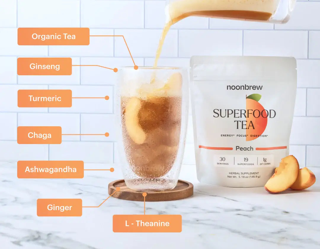 NoonBrew Superfood Peach - 30 Servings