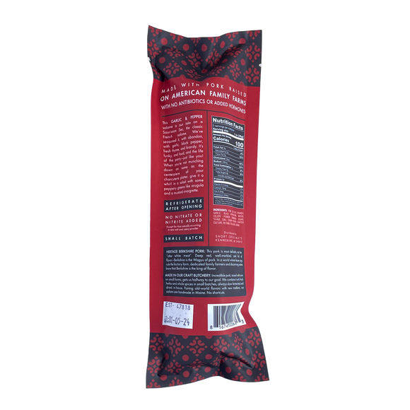 Garlic & Pepper Salami - 5 OZ