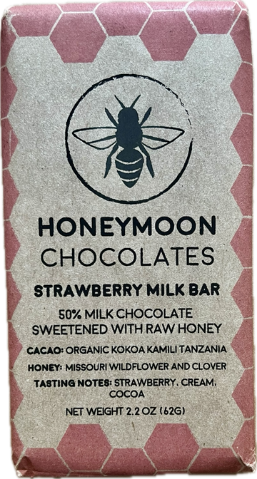 Honeymoon Chocolates Strawberry Milk Bar - 2.2 OZ