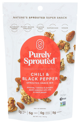 Chili & Black Pepper Sprouted Snack Mix - 4 OZ
