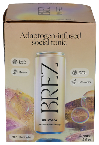 Brez Lemon Elderflower Social Tonic - 4 PK