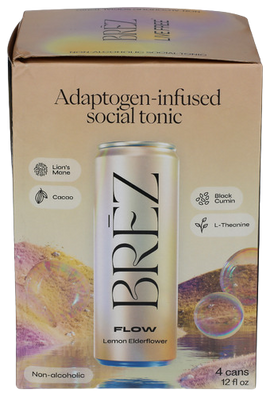 Brez Lemon Elderflower Social Tonic - 4 PK