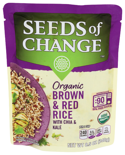 Organic Brown & Red Rice with Chia & Kale