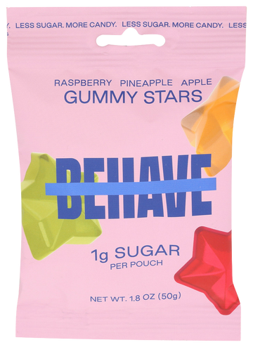 Behave Foods Raspberry, Pineapple & Apple Stars - 1.8 OZ
