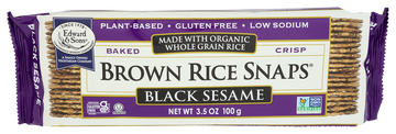 Edward & Sons Organic Black Sasame Brown Rice Snaps- 3.5 OZ