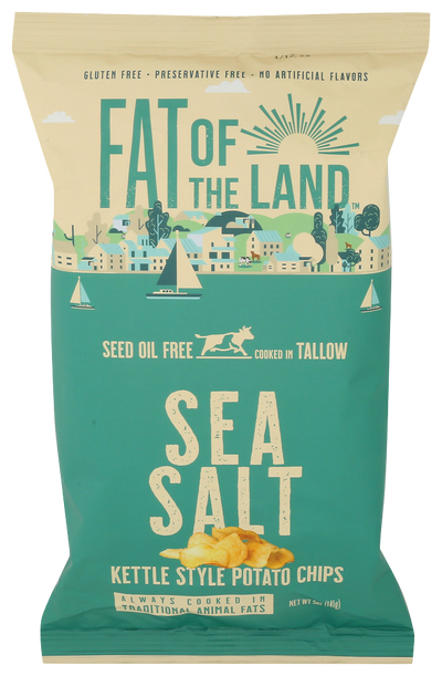Fat Of the Land Tallow Sea Salt Kettle Potato Chips - 5 OZ