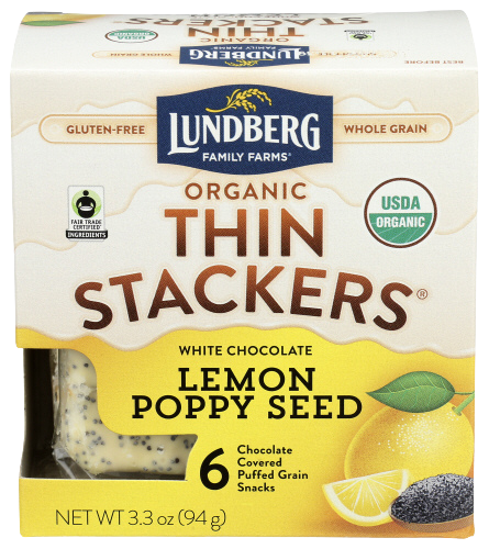 Organic Lemon Poppy Thin Rice Cracker - 3.3 OZ