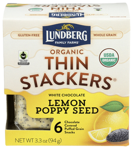 Organic Lemon Poppy Thin Rice Cracker - 3.3 OZ