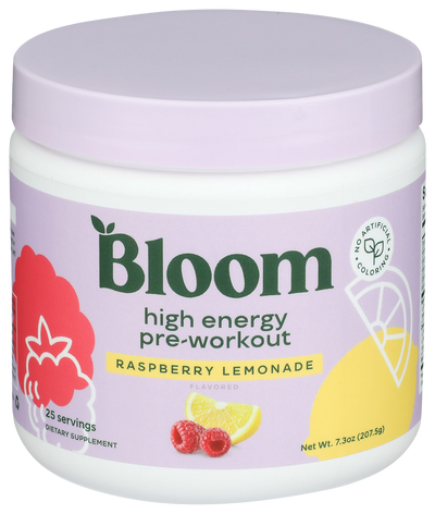 Bloom Raspberry Lemon High Energy Pre-Workout - 7.3 OZ