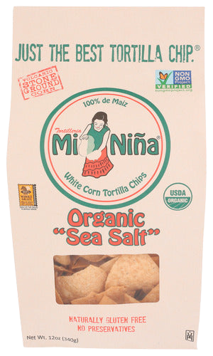 Organic Sea Salt Tortilla Chips - 12 OZ