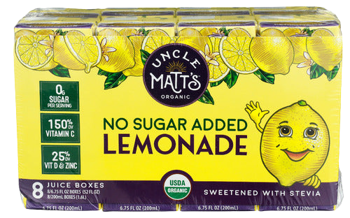 Organic Lemonade Juice Box - 8 PK