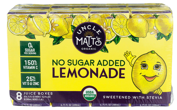 Uncle Matts Organic Lemonade Juice Box - 8 PK