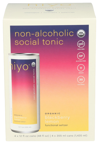 Hiyo Blackberry Lemon Mocktail - 4 PK