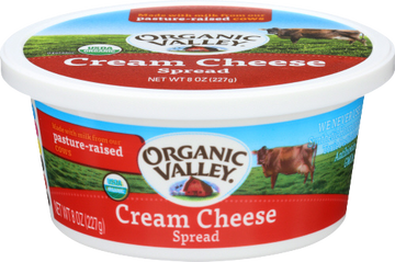 Organic Valley Cream Cheese Tub - 8 OZ
