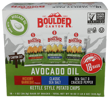 Boulder Canyon Avocado Oil MultiMix Potato Chips - 18 PK