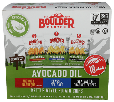 Boulder Canyon Avocado Oil MultiMix Potato Chips - 18 PK