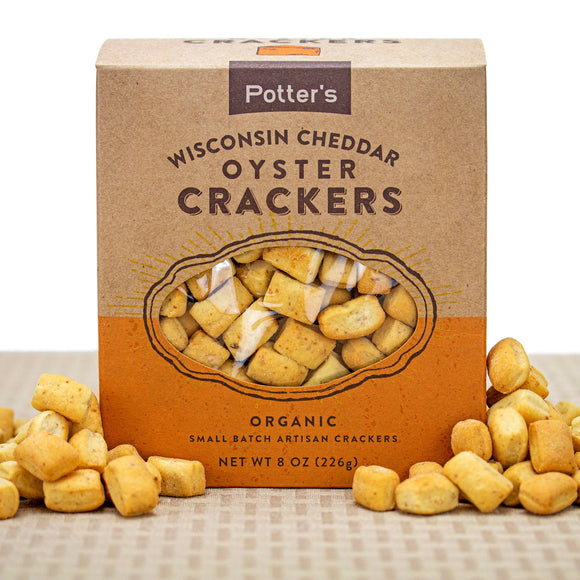 Potter's Crackers Organic Wisconsin Cheddar Oyster Crackers - 5 OZ