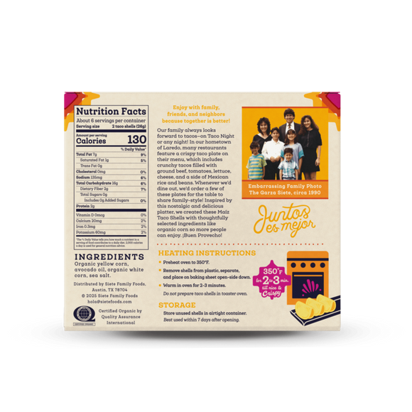 Siete Maíz Corn Taco Shells