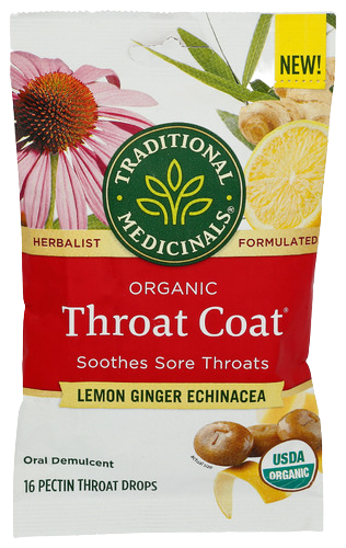 Traditional Medicinals Lemon Ginger Echinacea Lozenges - 16 PC
