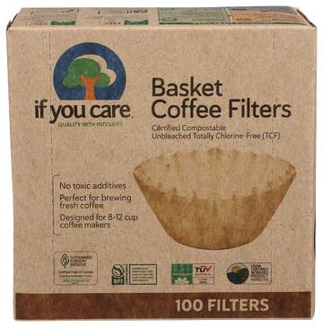 8in Basket Coffee Filters - 100 PC