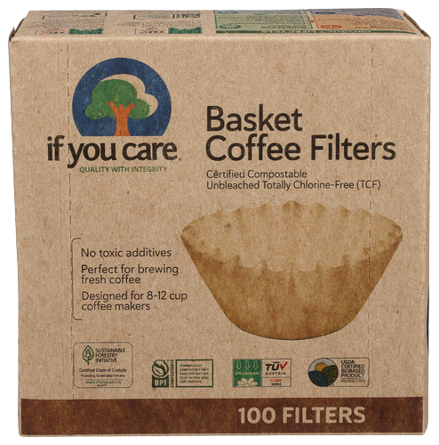 8in Basket Coffee Filters - 100 PC