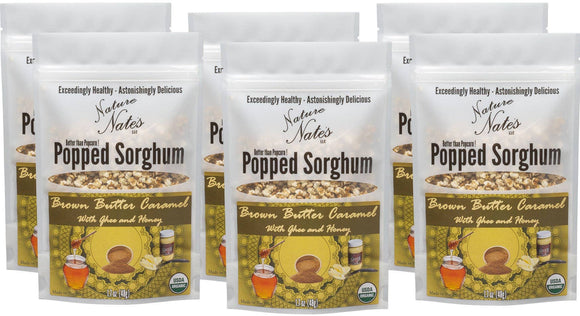 Organic Popped Sorghum Brown Butter Caramel: 4.3 oz