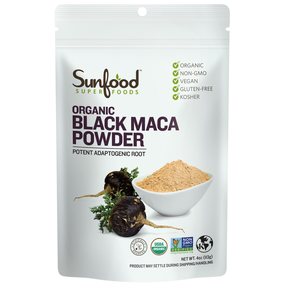 Raw Organic Black Maca Powder - 4 OZ
