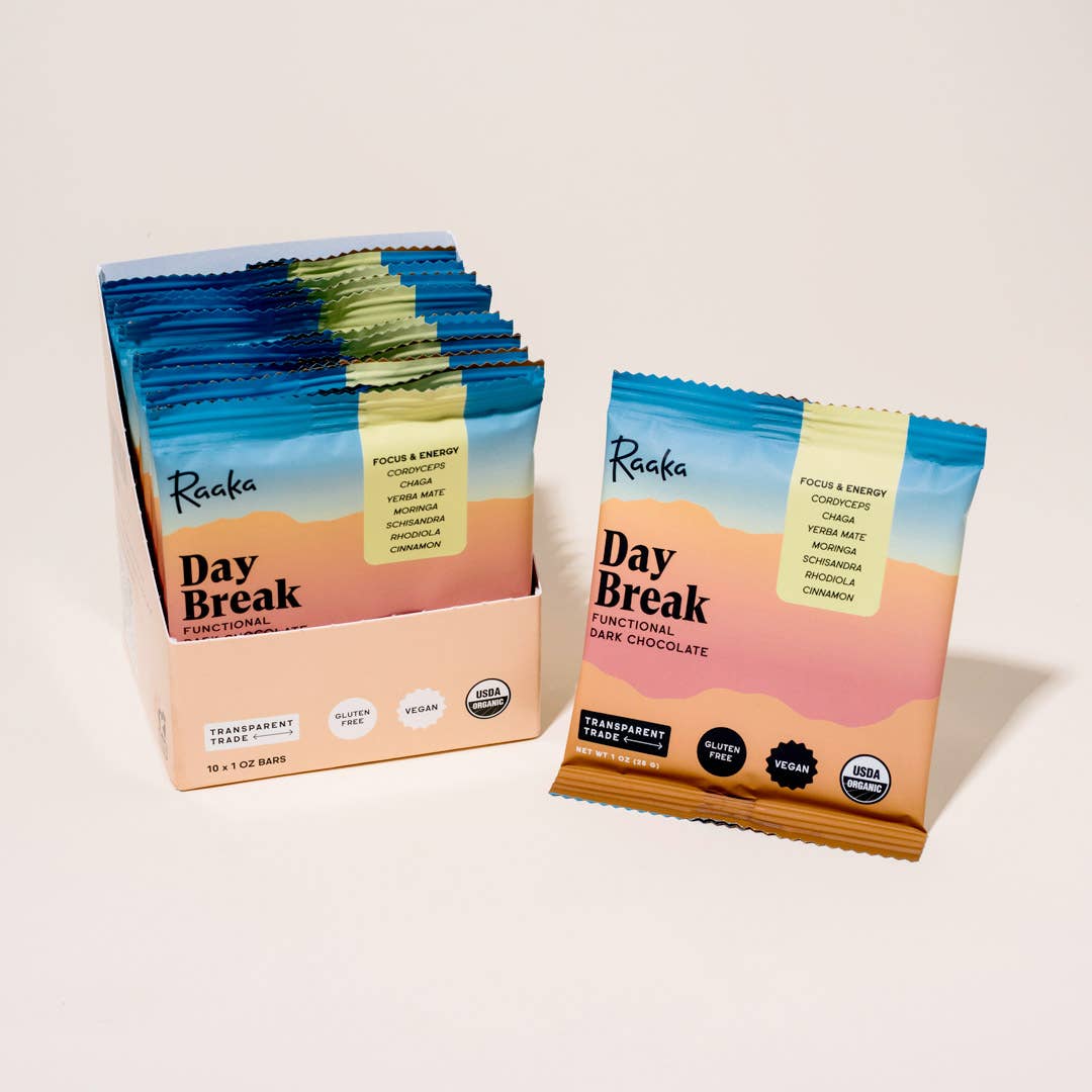 Day Break Functional Dark Chocolate Bar - 1 OZ