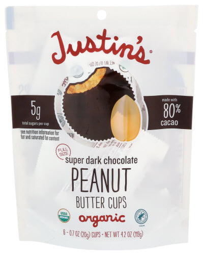 Organic Super Dark Chocolate Peanut Butter Cups - 4.2 OZ