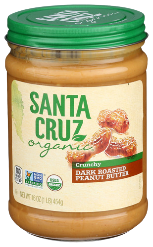Organic Crunchy Dark Roasted Peanut Butter - 16 OZ