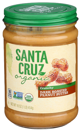 Organic Crunchy Dark Roasted Peanut Butter - 16 OZ
