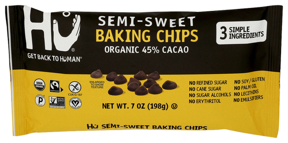 Hu Semi-Sweet Chocolate Baking Chips - 7 OZ