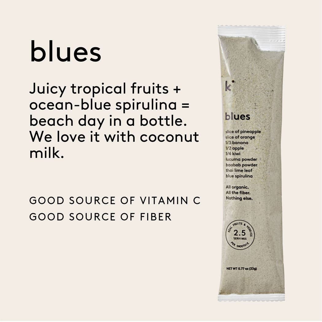 Blues Organic Fruit & Veggie Smoothie Mix (4 smoothies)