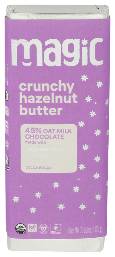 Magic Crunchy Hazelnut Butter Oat Milk Chocolate Bar - 2.93 OZ