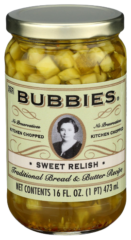 Bubbies Sweet Relish - 16 FO