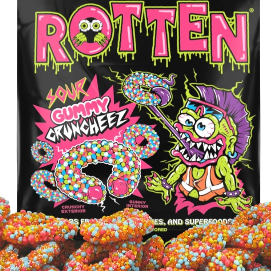 Rotten Sour Gummy Cruncheez - 1.8 OZ