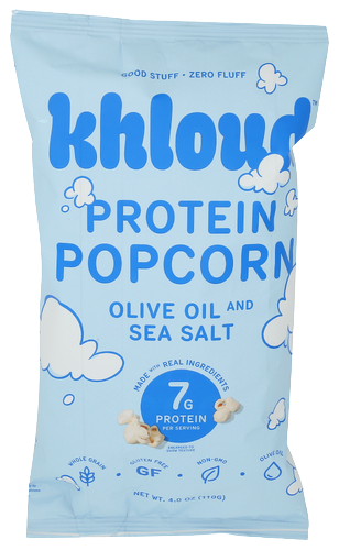 Khloud Olive Oil & Sea Salt Protein Popcorn - 4 OZ