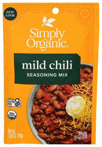 Simply Organic Mild Chili Seasoning Mix - 1 OZ