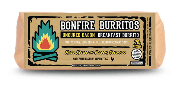 Bonfire Uncured Bacon Breakfast Burrito - 10.3 OZ