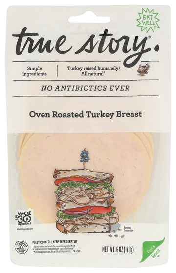 True Story Oven Roasted Turkey Breast - 6 OZ