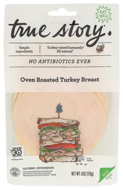 True Story Oven Roasted Turkey Breast - 6 OZ