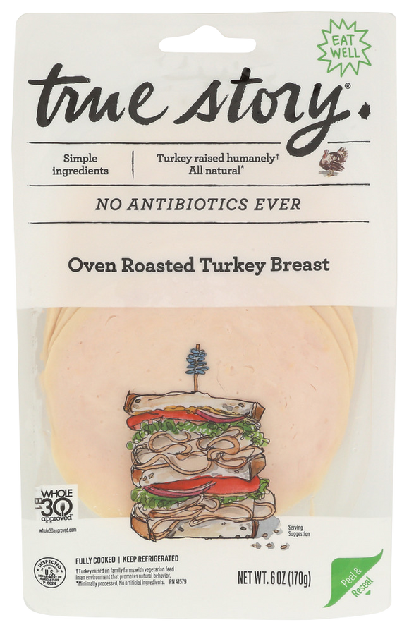 True Story Oven Roasted Turkey Breast - 6 OZ