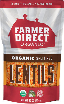 Farmers Direct Organic Red Lentils - 16 OZ