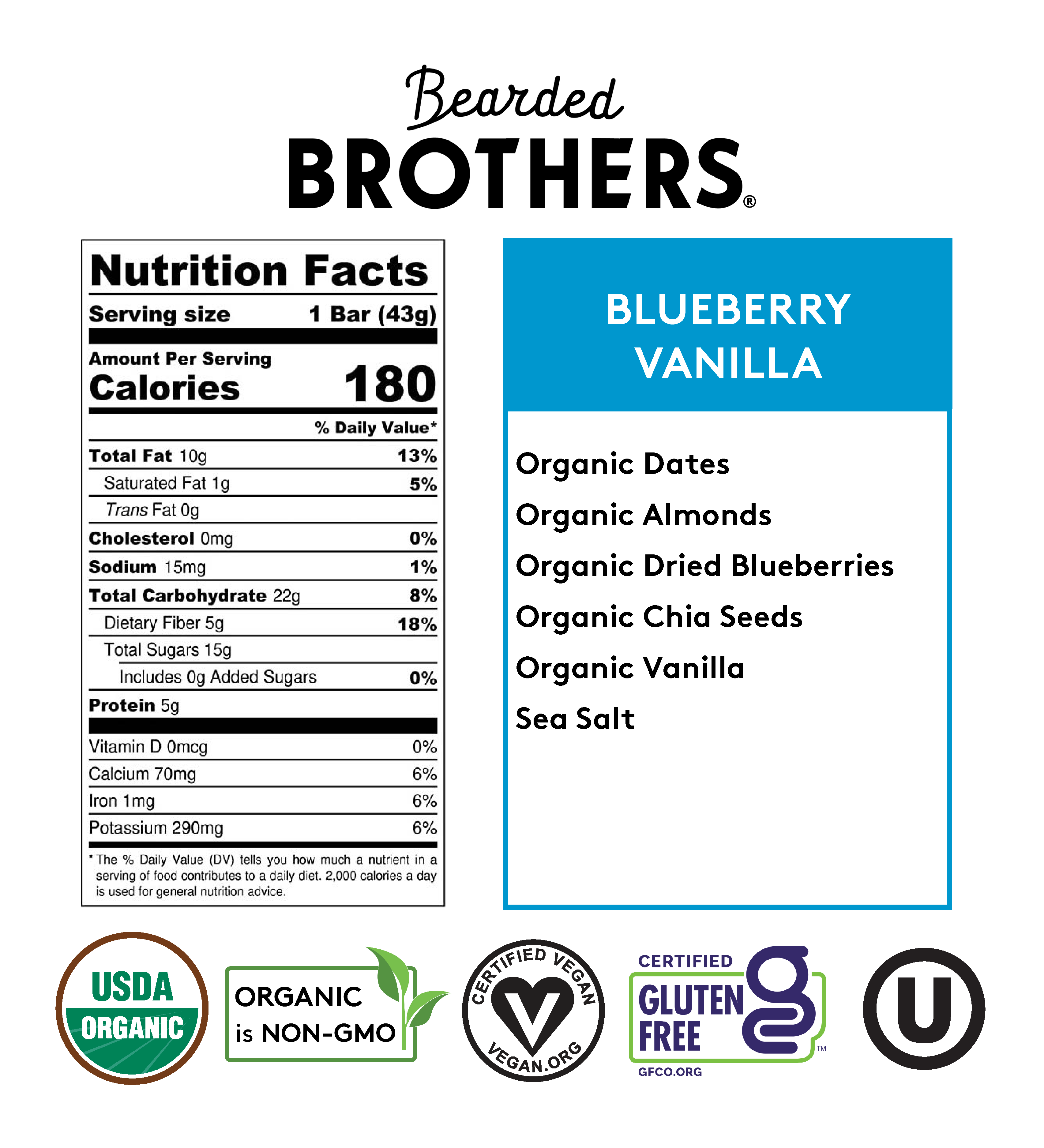 Blueberry Vanilla Superfood Bar -  1.52 OZ-4