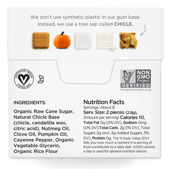 Pumpkin Spice Natural Chewing Gum - 15 PC