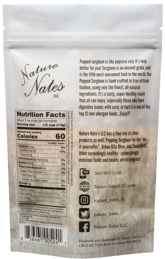 Organic Popped Sorghum with Ghee Butter 4.3 OZ
