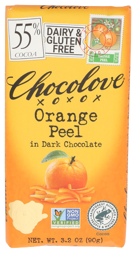 Orange Peel Dark Chocolate Bar - 3.2 OZ