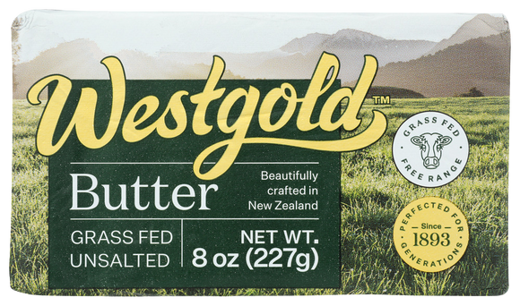 Westgold Unsalted Grass Fed Butter - 8 OZ