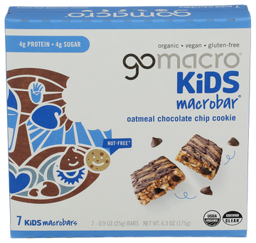 Gomacro Kids Oatmeal Chocolate Chip Cookie Bar - 7 PK