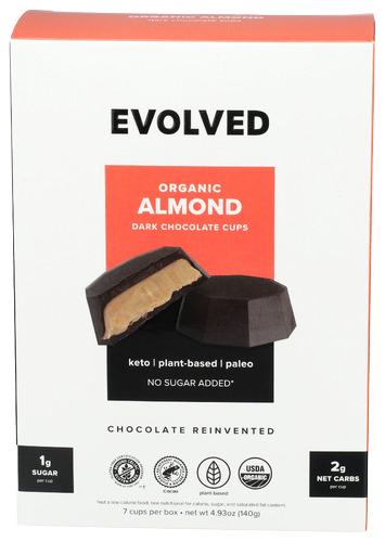 Organic Dark Chocolate Almond Cups - 4.93 OZ